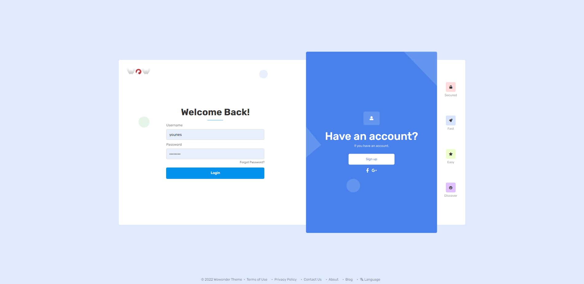 Welcome Page